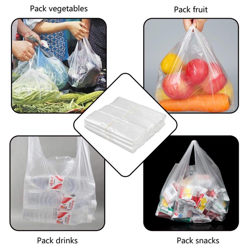 Begale 480 Count Plastic T-Shirt Shopping Bags, Reusable Carryout Bags - Image 5
